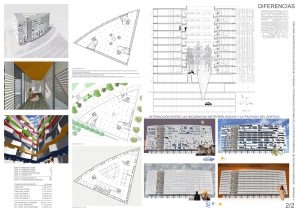 Tercer premio 2006. Edificio junto a AVE. Zaragoza. 130 viviendas