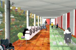 nuevas tipologías vivienda joven. Vista interior